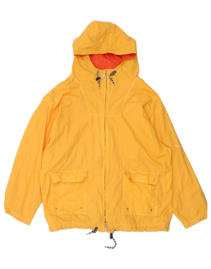 Męska kurtka przeciwdeszczowa z kapturem TIMBERLAND UK 40, duża, żółta nylonowa