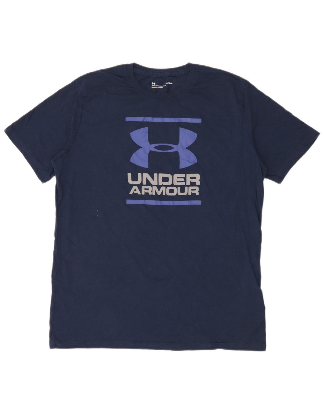 Męska koszulka z grafiką Under Armour, duża, granatowa, bawełniana