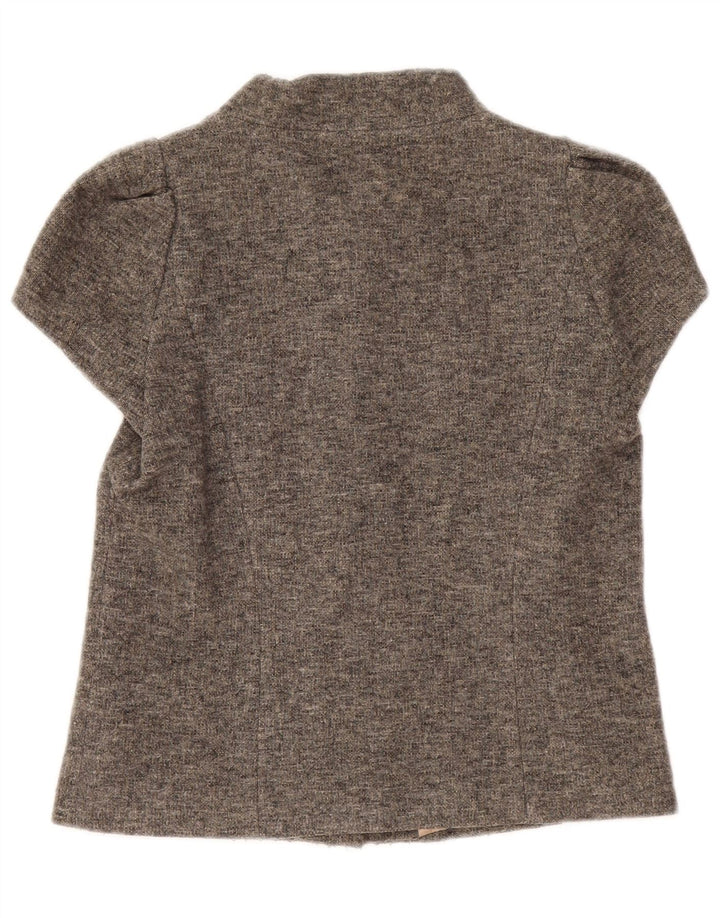 Damska marynarka z krótkim rękawem Rene Lezard EU 36, mała, szara wełna