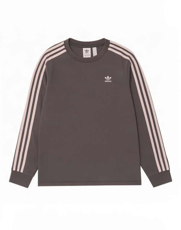 Damska koszulka Adidas z długim rękawem UK 8, mała, szara bawełna