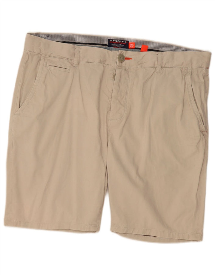 Męskie spodenki Chino SUPERDRY W36, duże, beżowe, bawełniane