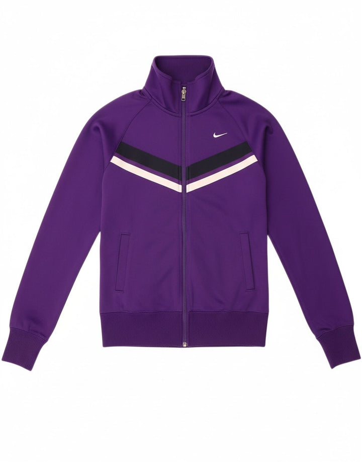 NIKE Womens Tracksuit Top Jacket UK 8/10 Small Purple Polyester Vintage Nike and Second-Hand Nike from Messina Hembry 