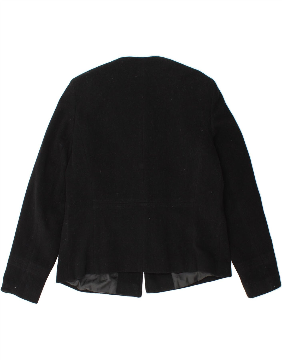 KIRSTEN Womens 3 Button Blazer Jacket UK 14 Large Black Virgin Wool Vintage Kirsten and Second-Hand Kirsten from Messina Hembry 