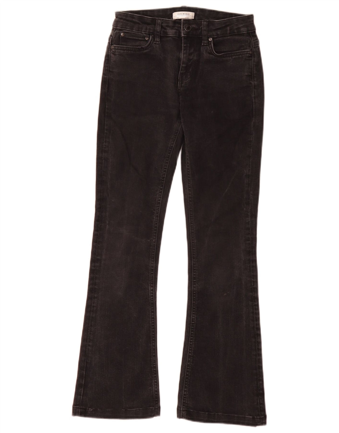 Damskie jeansy rozkloszowane Zara EU 34 2XS W24 L28 Czarne