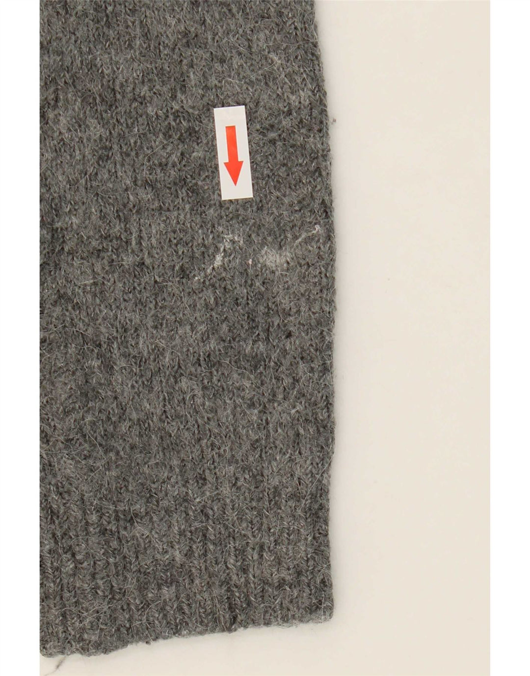Damski sweter Zara z graficznym dekoltem w kształcie litery V, UK 10, mały szary