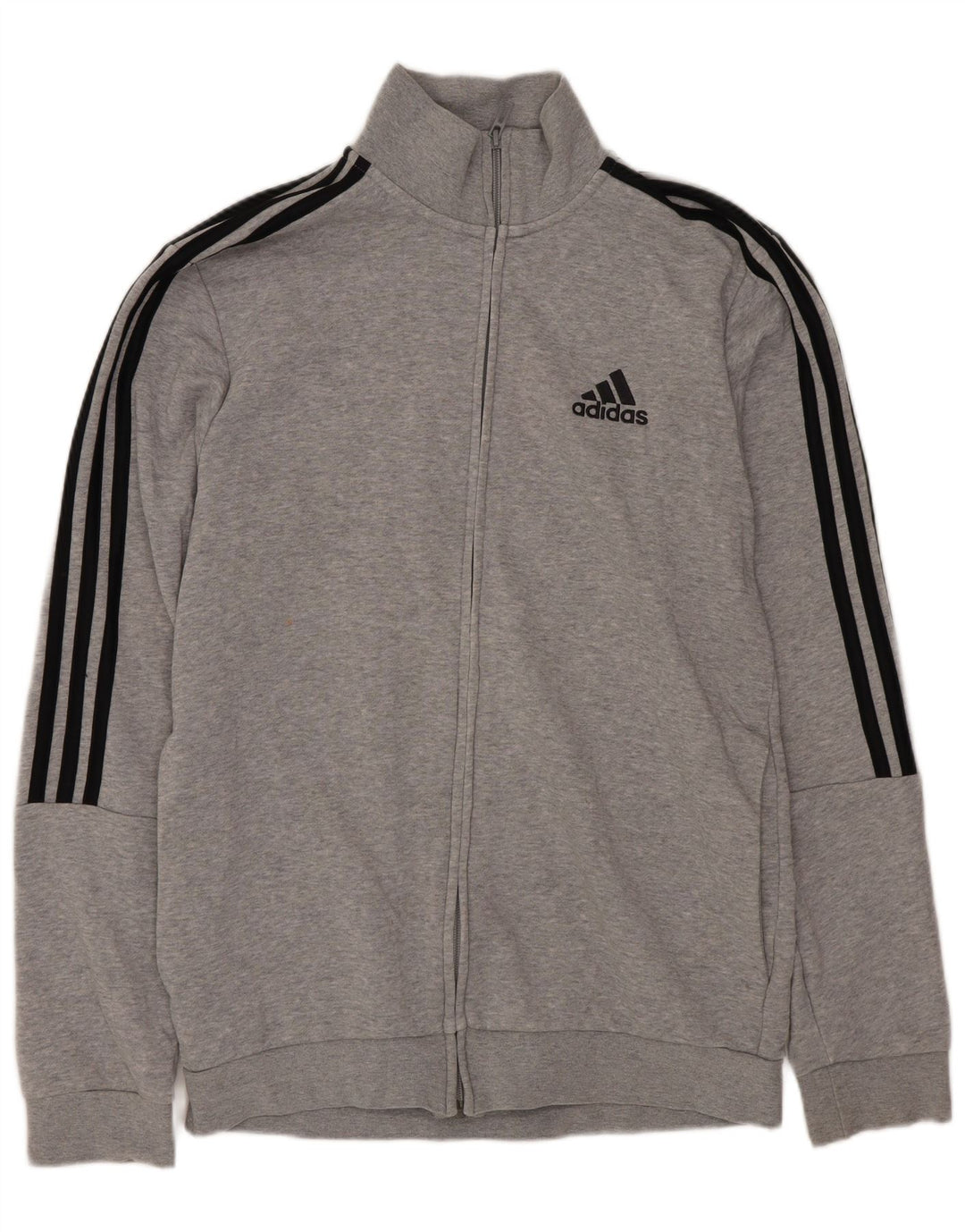 Męska kurtka dresowa ADIDAS UK 36/38, mała, szara, nakrapiana bawełna