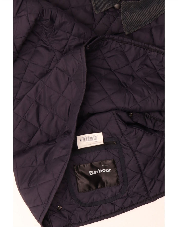 Męska pikowana kurtka Barbour UK 44 2XL Granatowy poliester