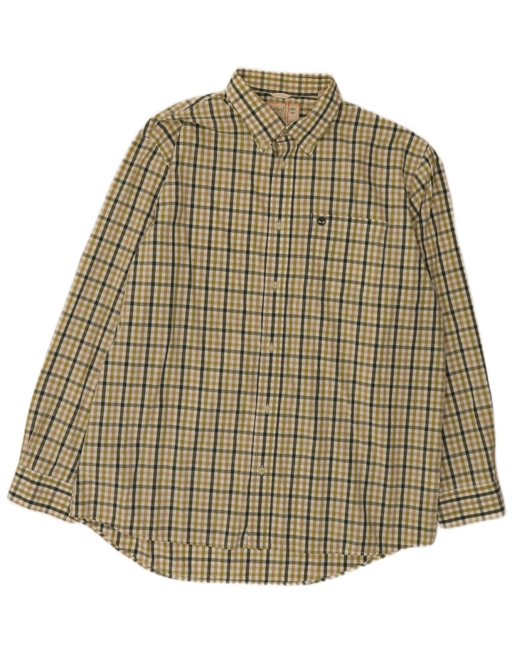 Koszula męska Timberland XL, bawełniana zielona kratka