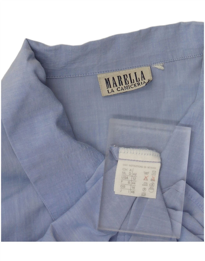Koszula damska Marella UK 16, duża, niebieska, bawełniana