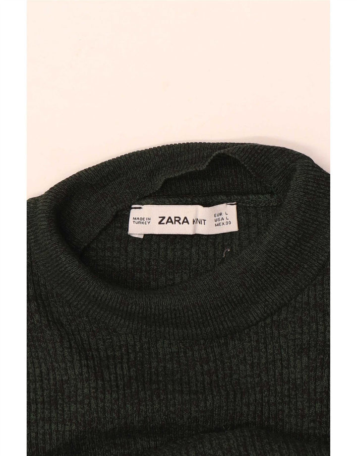 Sweter damski Zara z golfem UK 14, duży khaki