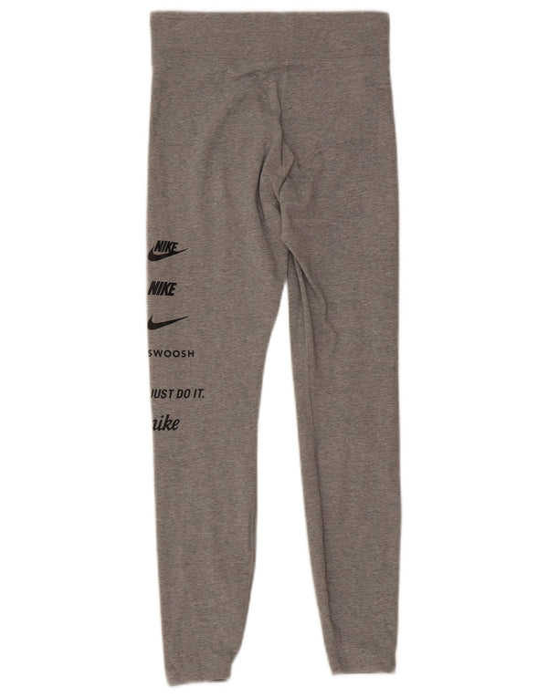 Damskie legginsy Nike Swoosh Graphic UK 8, małe, szare, bawełniane w cętki