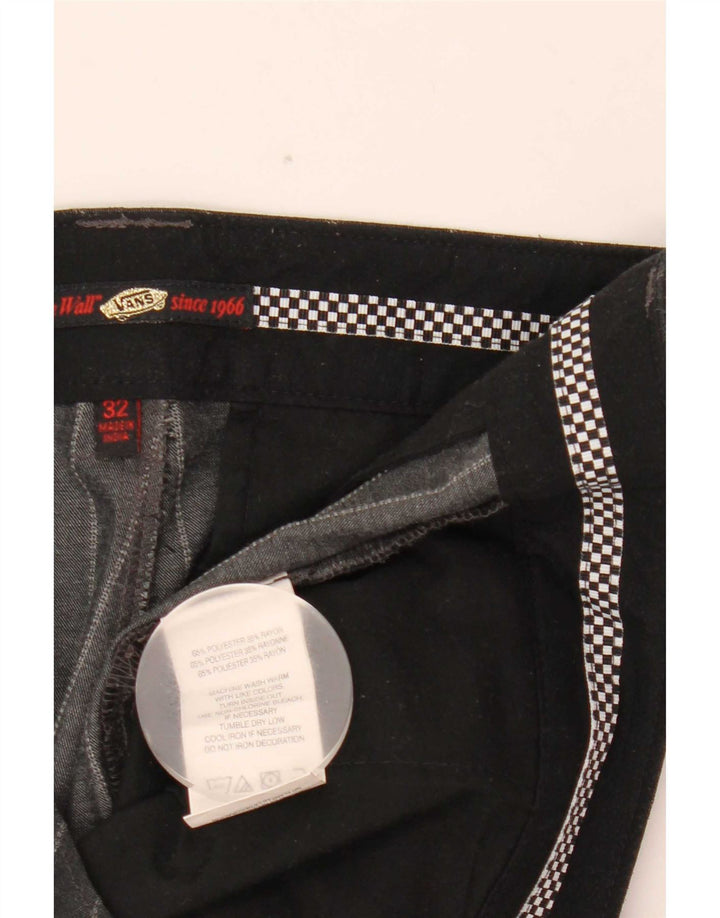 Męskie spodenki chino Vans W32, średni czarny poliester w prążki