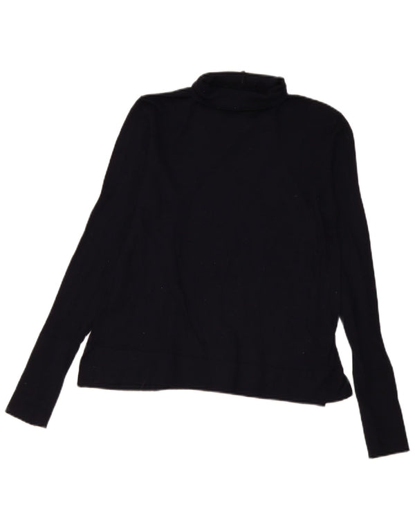 Bluzka damska Zara Top UK 12 Medium Navy Blue Modal