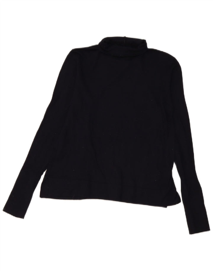 Bluzka damska Zara Top UK 12 Medium Navy Blue Modal