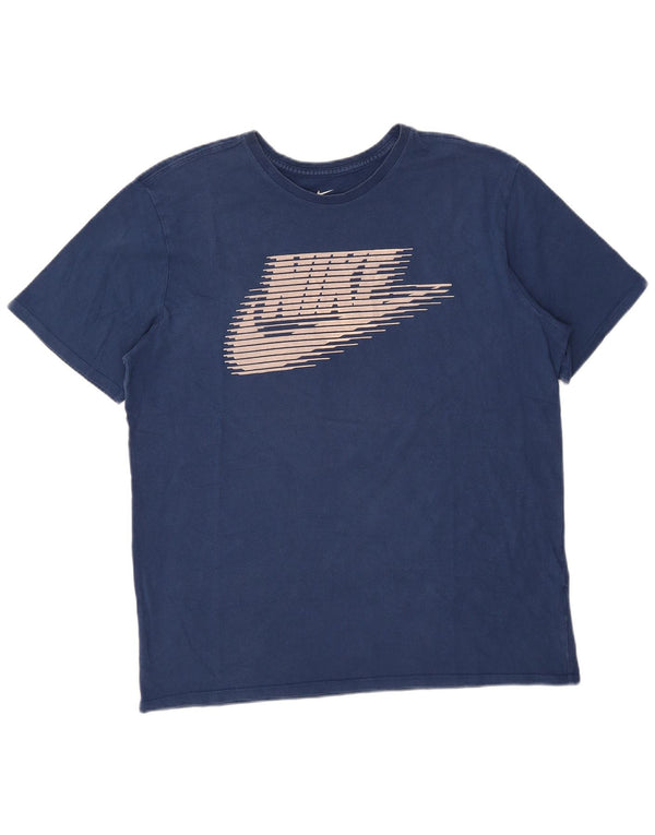 Męski T-shirt Nike Athletic Cut Graphic Top XL, niebieska, bawełniana