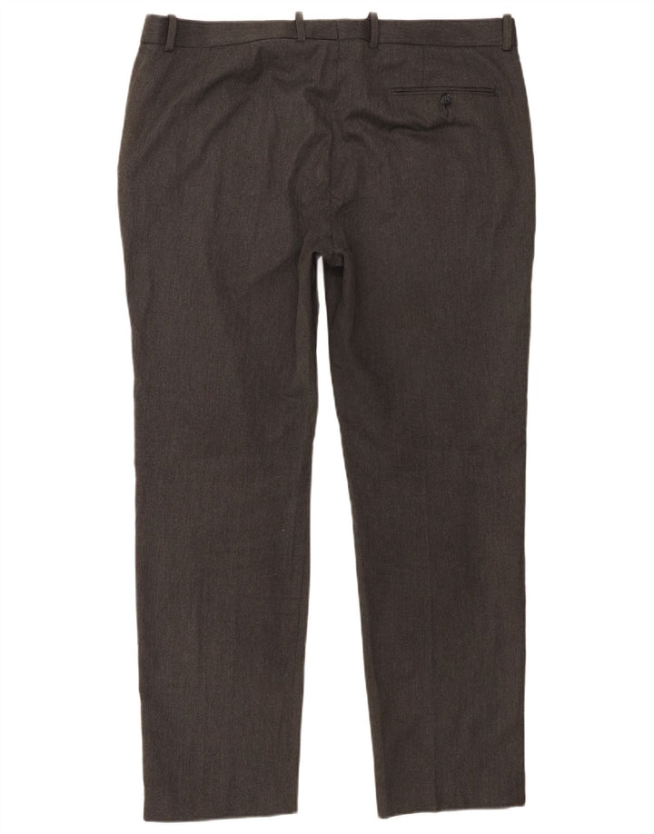 Męskie spodnie chino Marks & Spencer Slim Fit W38 L31 Szary poliester