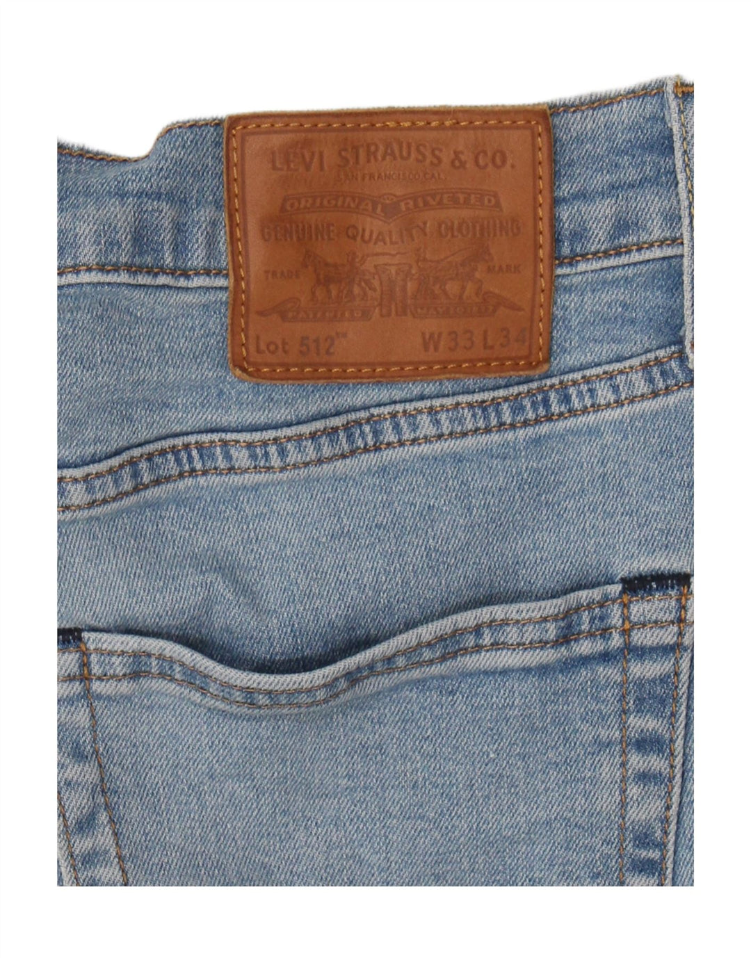 Damskie jeansy Levi's 512 Slim Tapered W33 L34 Niebieskie bawełniane