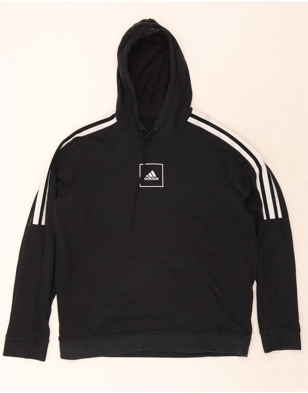 Adidas Męska bluza z kapturem XL Czarna bawełniana