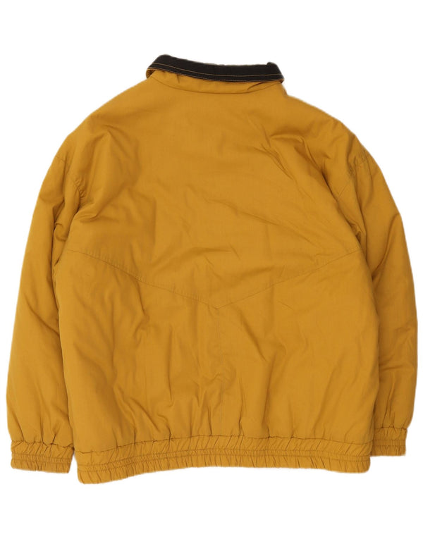 Damska kurtka bomberka oversize w stylu vintage, EU 40, średni żółty poliester