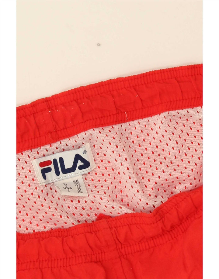 Męskie spodenki kąpielowe Fila Graphic, średnio czerwone