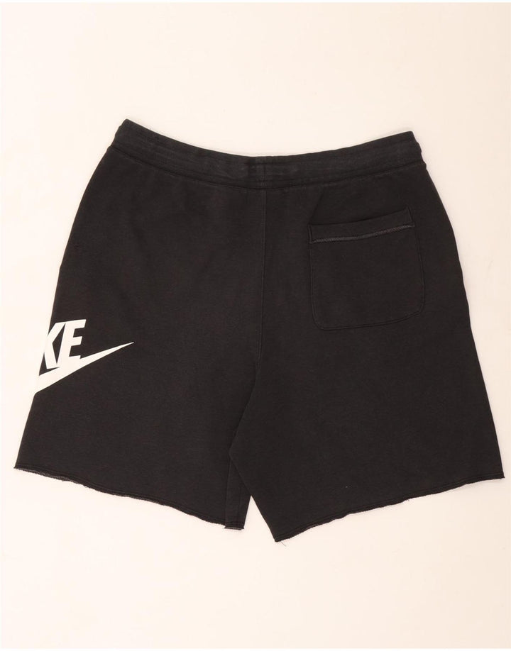 Męskie spodenki sportowe Nike z grafiką, duże, czarne, bawełniane