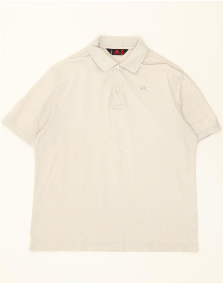 KAPPA Mens Polo Shirt Large White Vintage Kappa and Second-Hand Kappa from Messina Hembry 