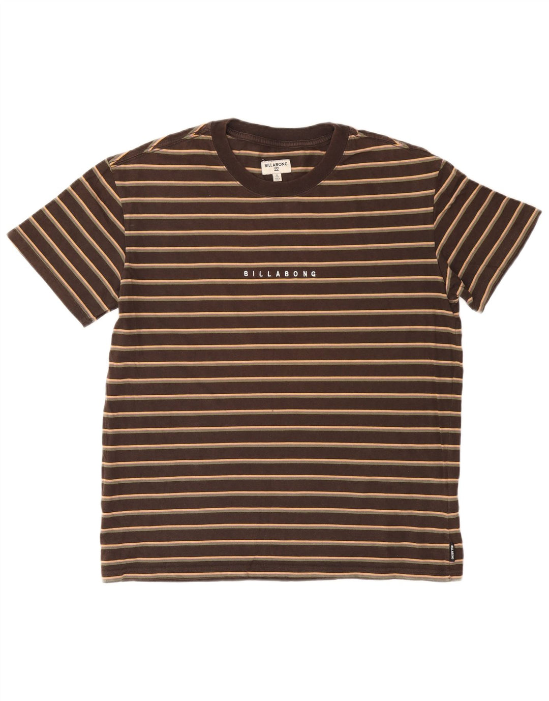T-shirt męski Billabong, bawełniany w średnie brązowe paski