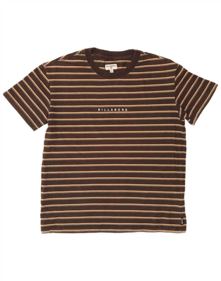 T-shirt męski Billabong, bawełniany w średnie brązowe paski