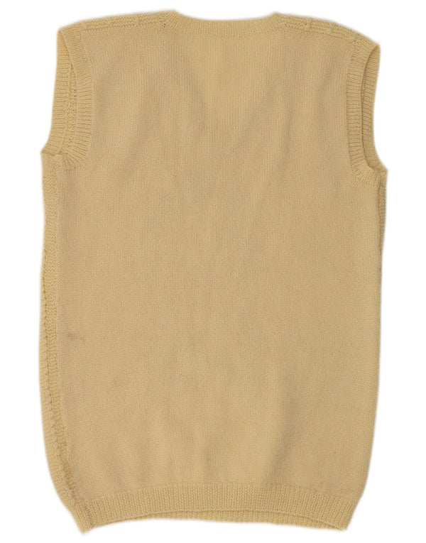 Tank top damski w stylu vintage, UK 14, duży, żółty