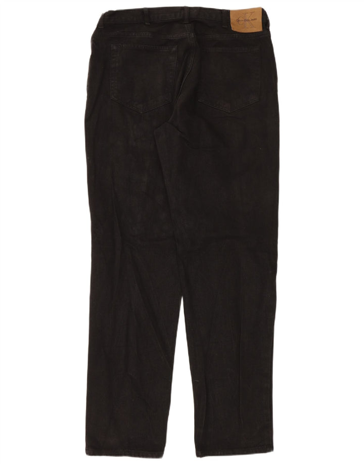 Męskie proste dżinsy Calvin Klein W38 L34 Czarne bawełniane