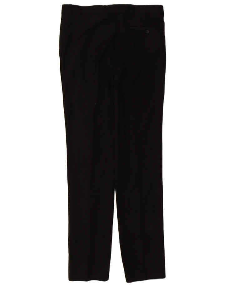 Marks & Spencer Męskie spodnie garniturowe slim fit W32 L33 Czarny poliester