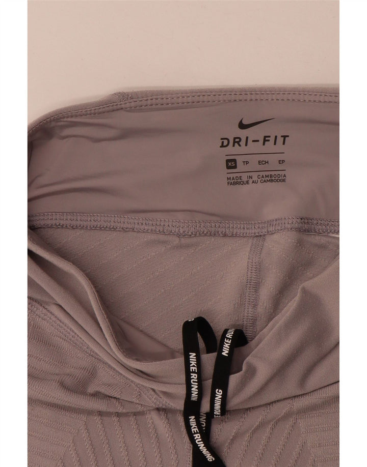 Damskie legginsy Nike Dri Fit UK 4 XS w szare paski