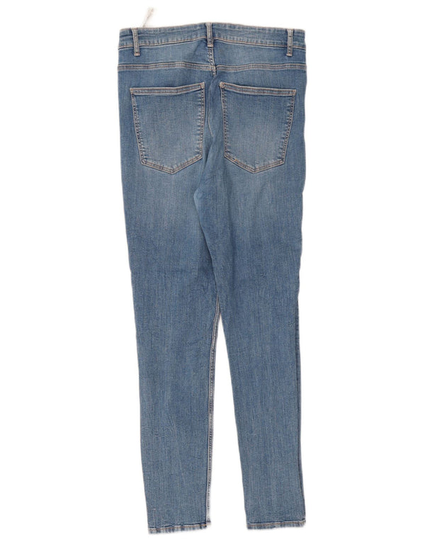 Damskie jeansy obcisłe z wysokim stanem Zara EU 42, duże, W32 L28, niebieskie
