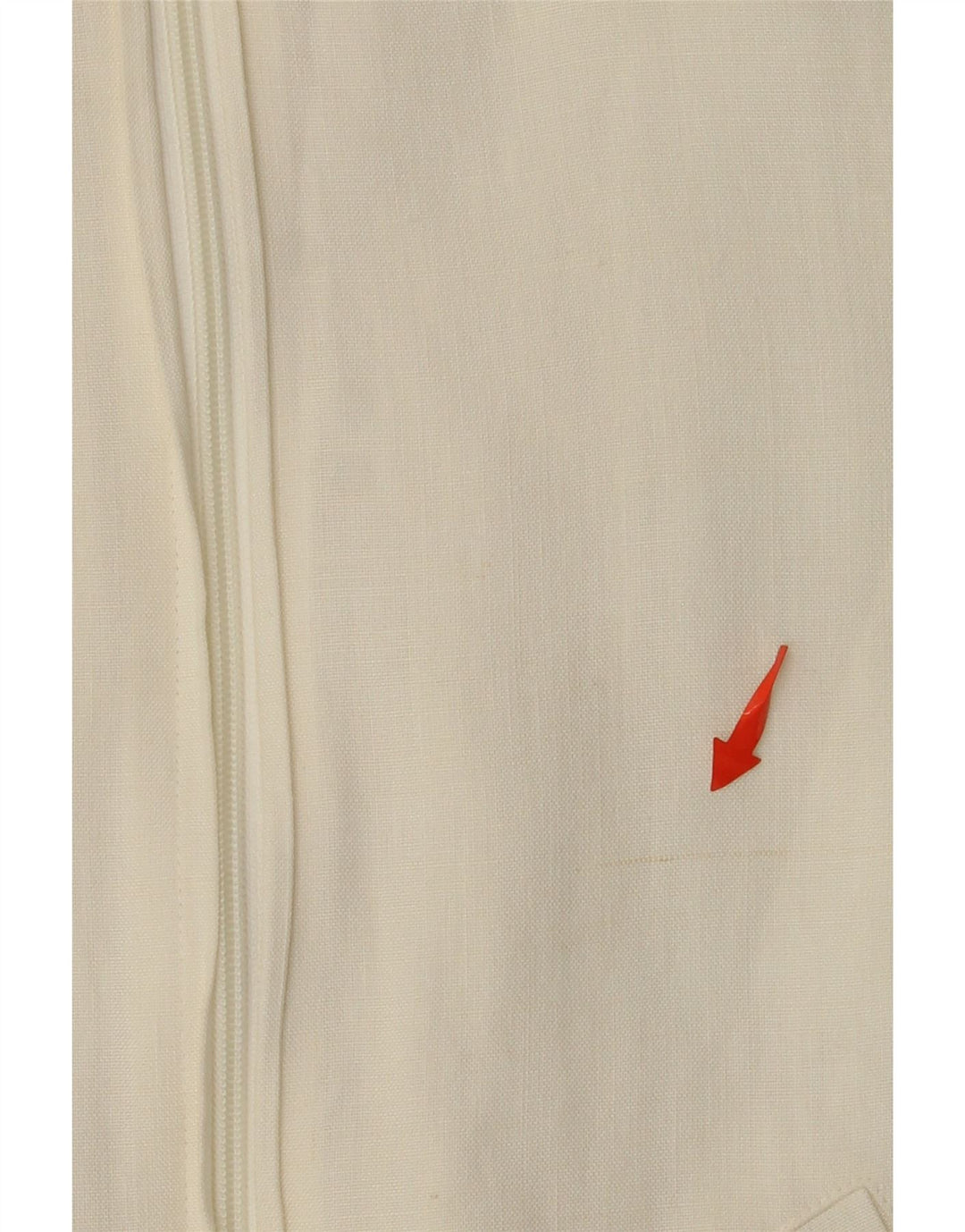 Damska kurtka bomberka VINTAGE UK 12, średnia wiskoza w kolorze złamanej bieli