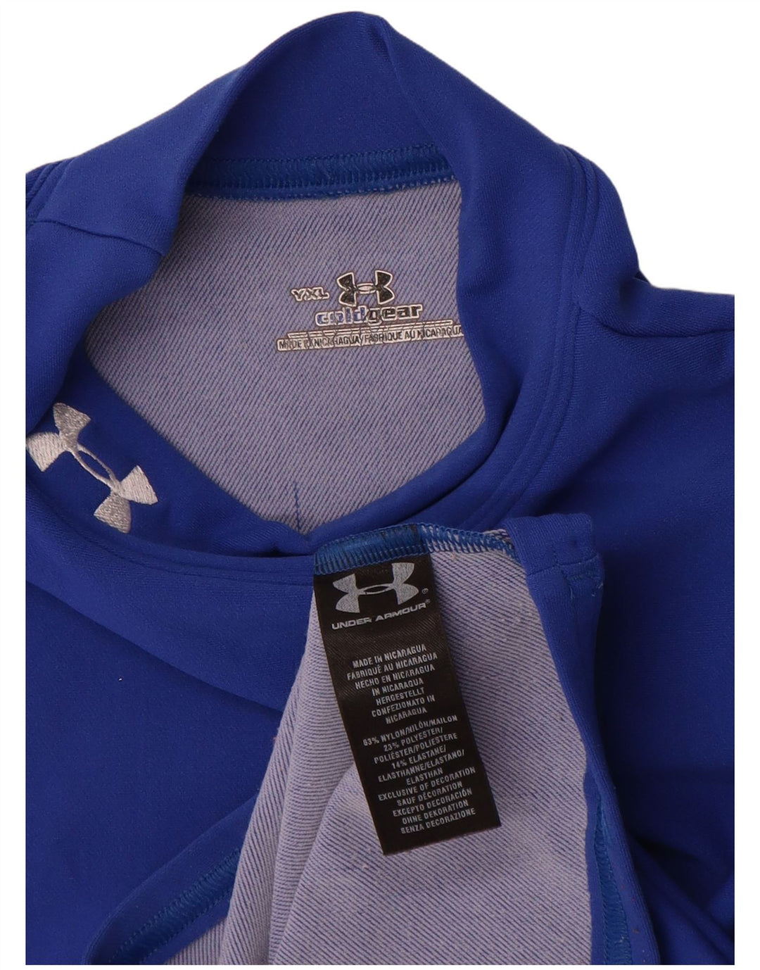 Top chłopięcy Under Armour z długim rękawem, 13-14 lat, XL, niebieski, nylon