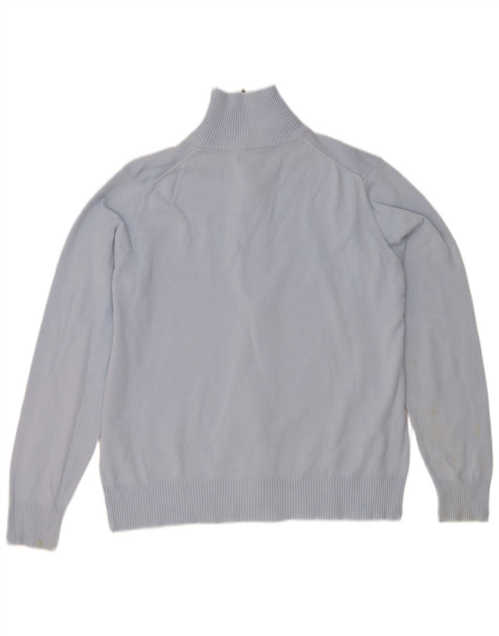 Zara Męski sweter rozpinany, duży, niebieski, bawełniany