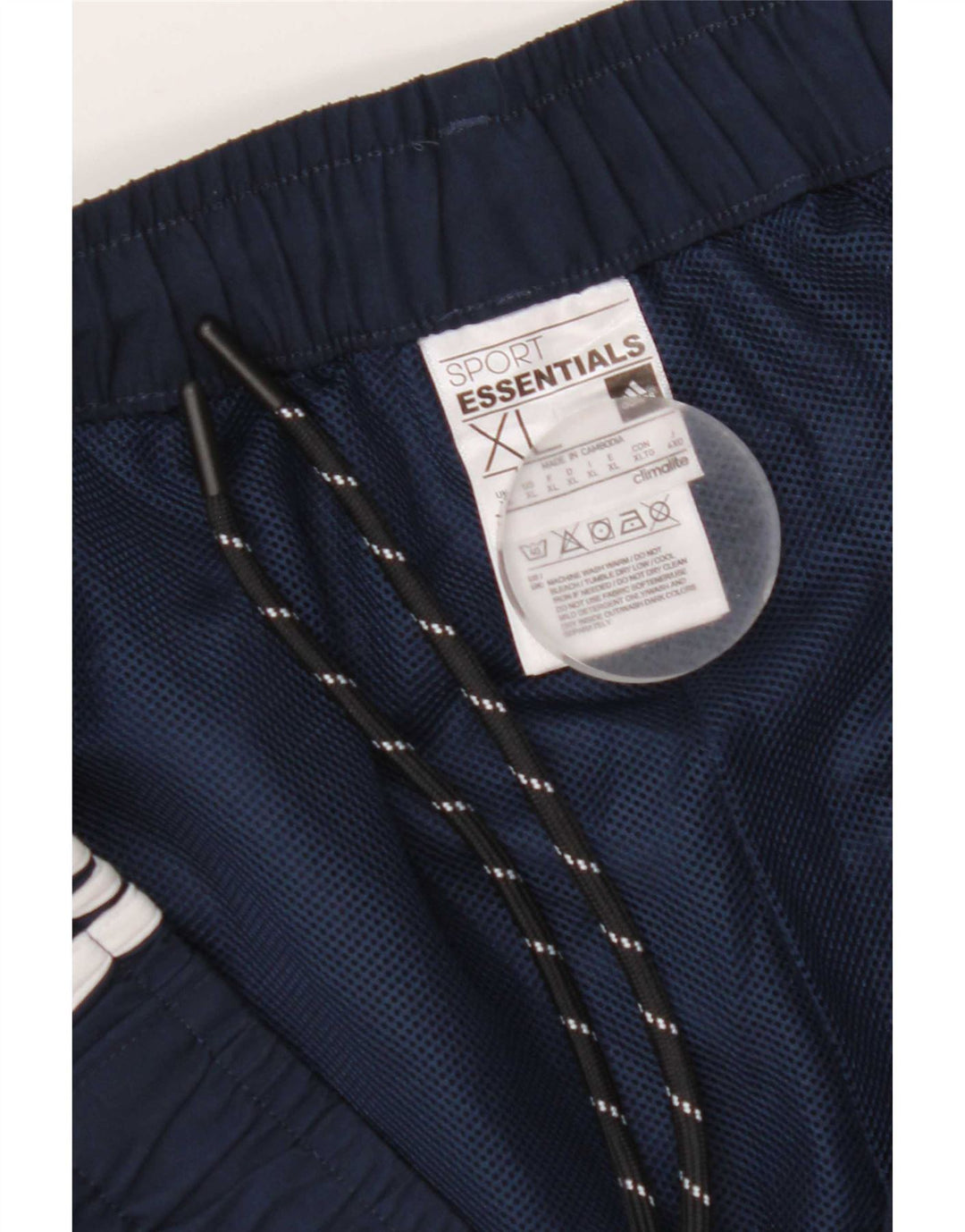 Męskie spodenki sportowe Adidas Climalite XL granatowe, poliestrowe