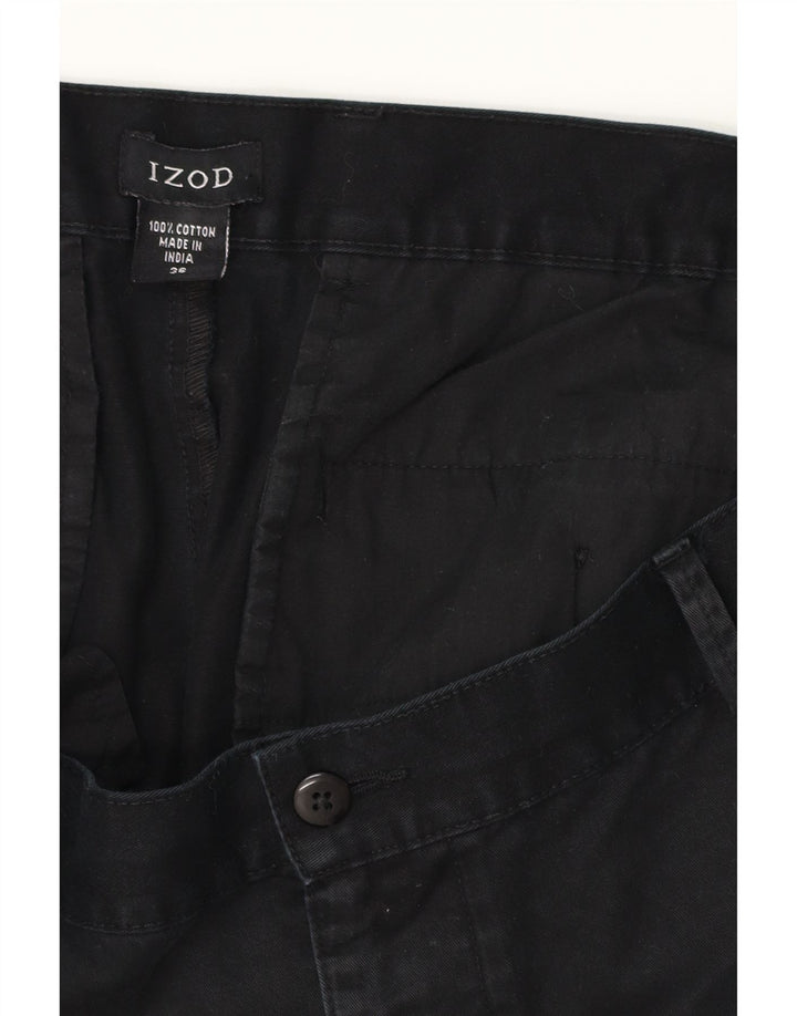 Męskie spodenki Chino IZOD W36, duże, czarne, bawełniane