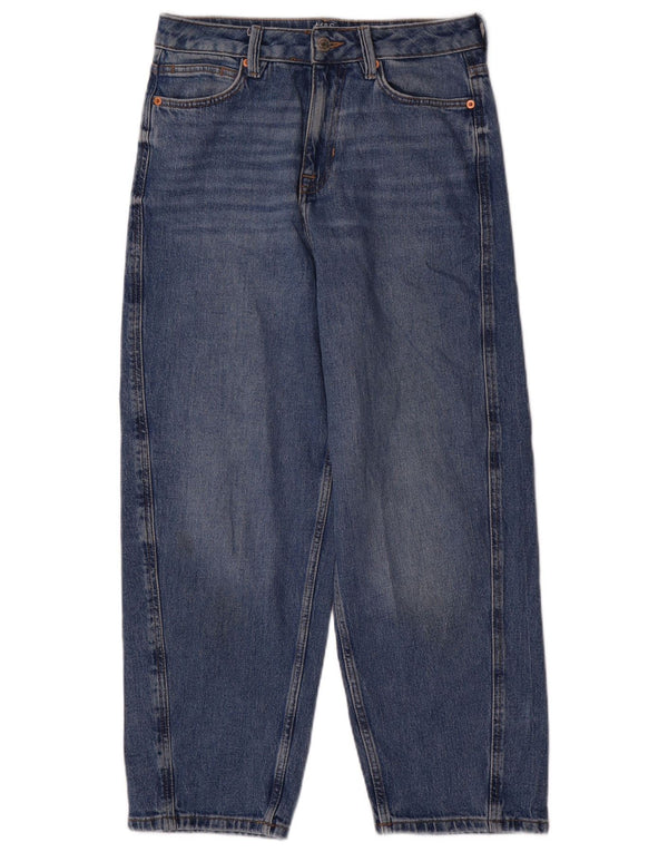 Marks & Spencer Damskie jeansy z wysokim stanem, zwężane UK 10, małe, W28 L26, niebieskie