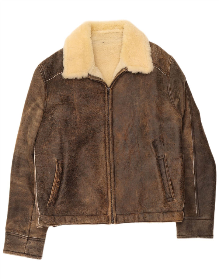 Męska kurtka Shearling Pascucci IT 54 2XL brązowa