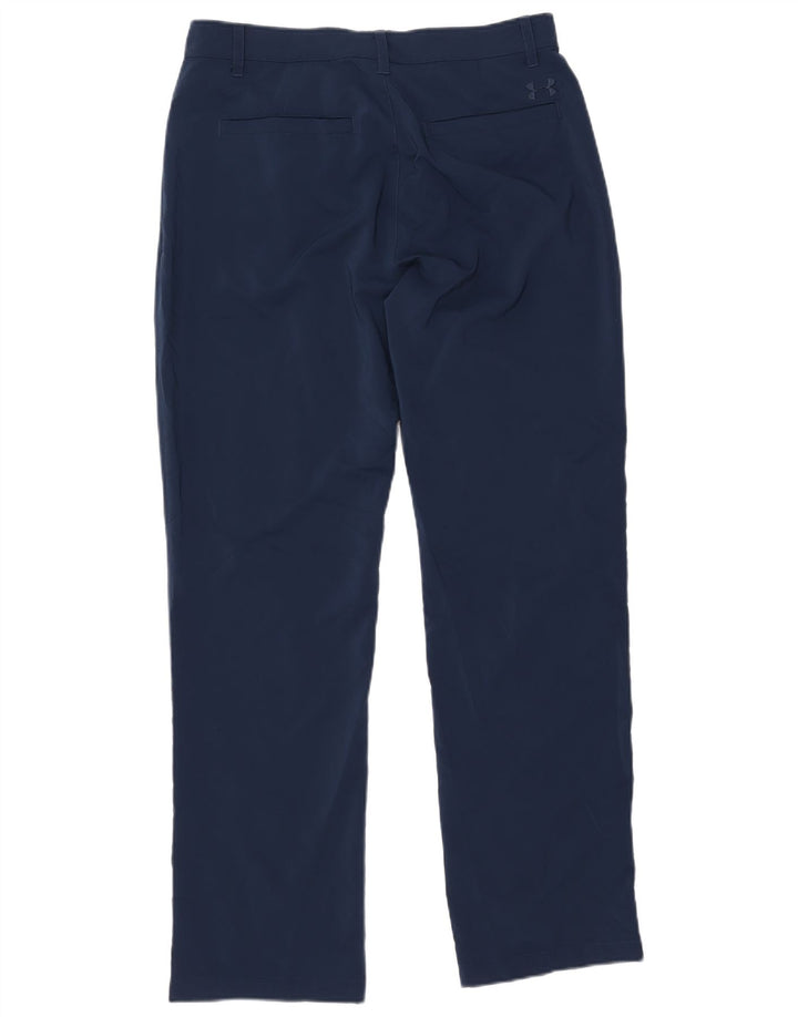 Męskie proste spodnie casualowe UNDER ARMOUR W34 L32 Granatowy poliester