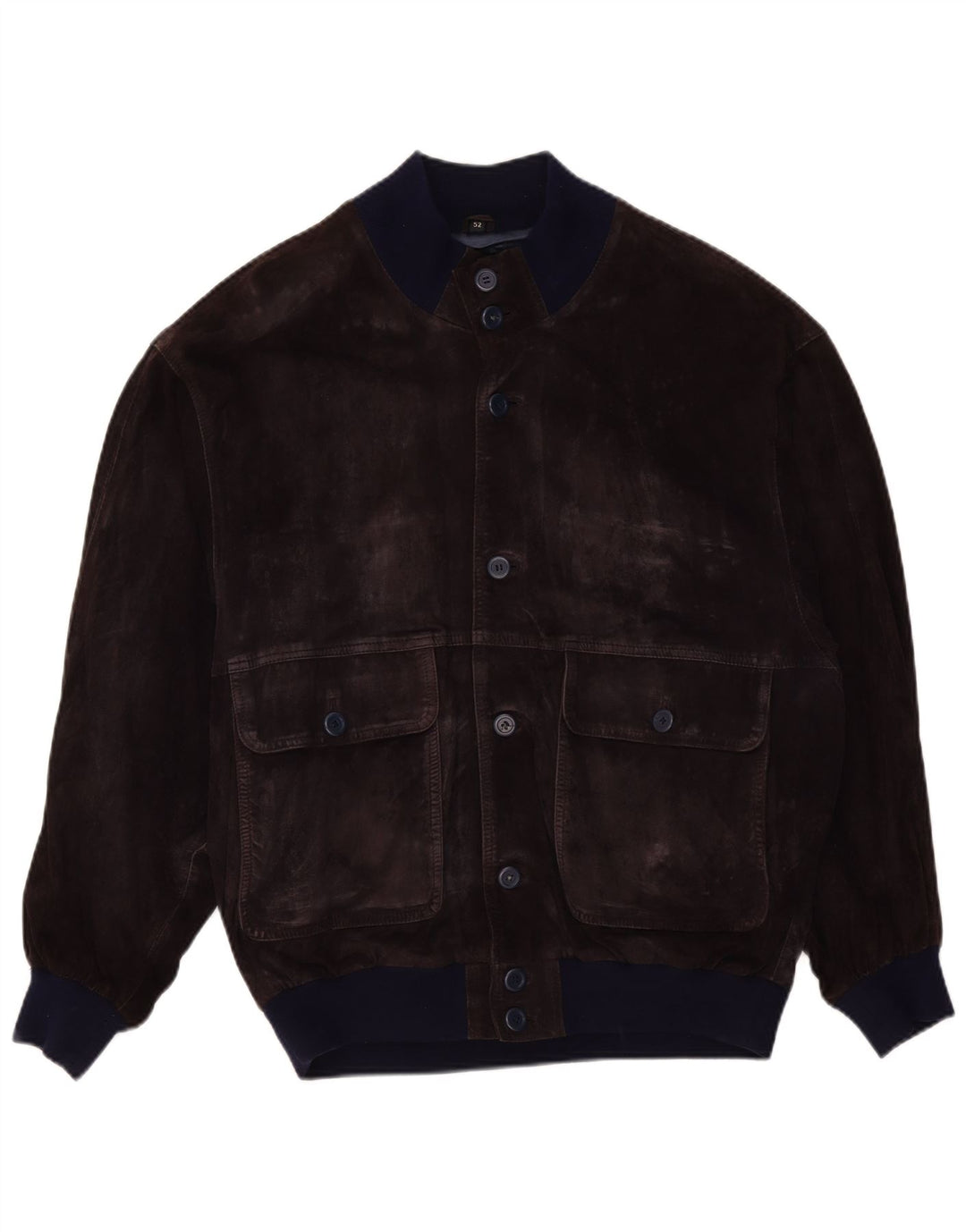 Męska zamszowa kurtka bomberka VINTAGE IT 52 XL fioletowa