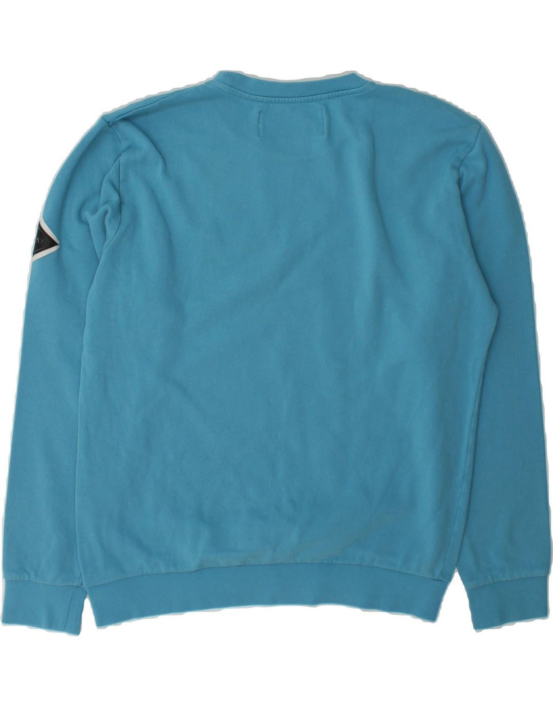 REPLAY Womens Graphic Oversized Sweatshirt Jumper UK 16 Large Blue Cotton Vintage Replay and Second-Hand Replay from Messina Hembry 