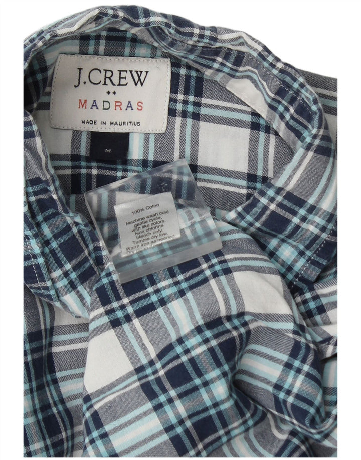 Koszula flanelowa męska J. Crew, bawełniana w średnią niebieską kratkę