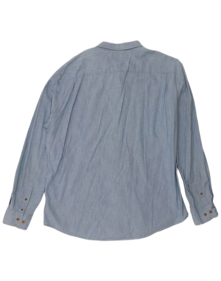 Koszula męska Tommy Hilfiger 2XL niebieska, bawełniana