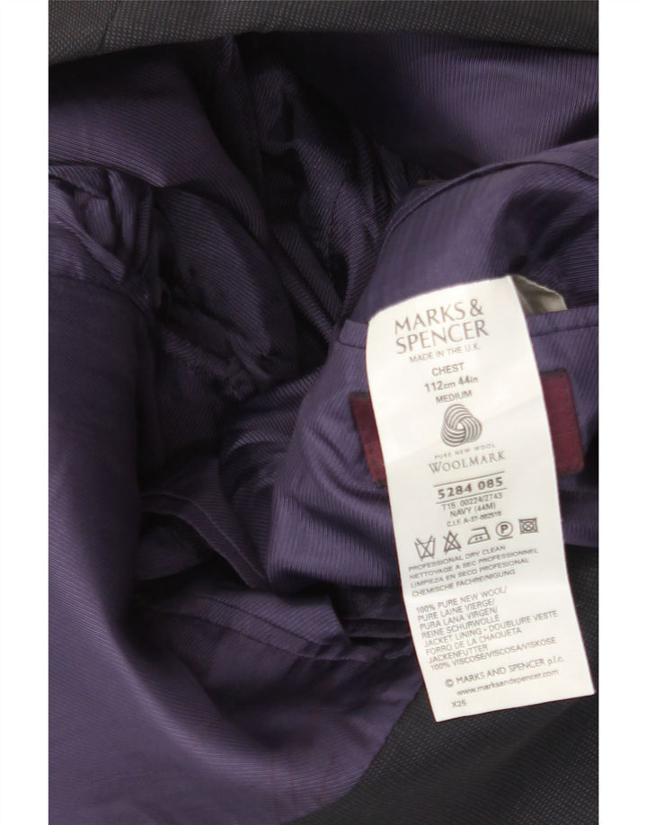 Marks & Spencer Męska marynarka zapinana na 3 guziki UK 44 2XL Granatowa, nowa wełna