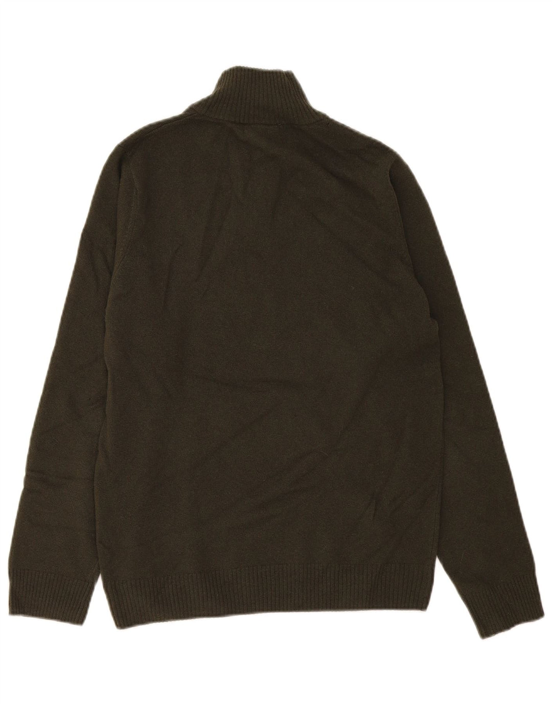 Lacoste Męski sweter z zamkiem błyskawicznym, rozmiar 4, średni khaki, nowa wełna