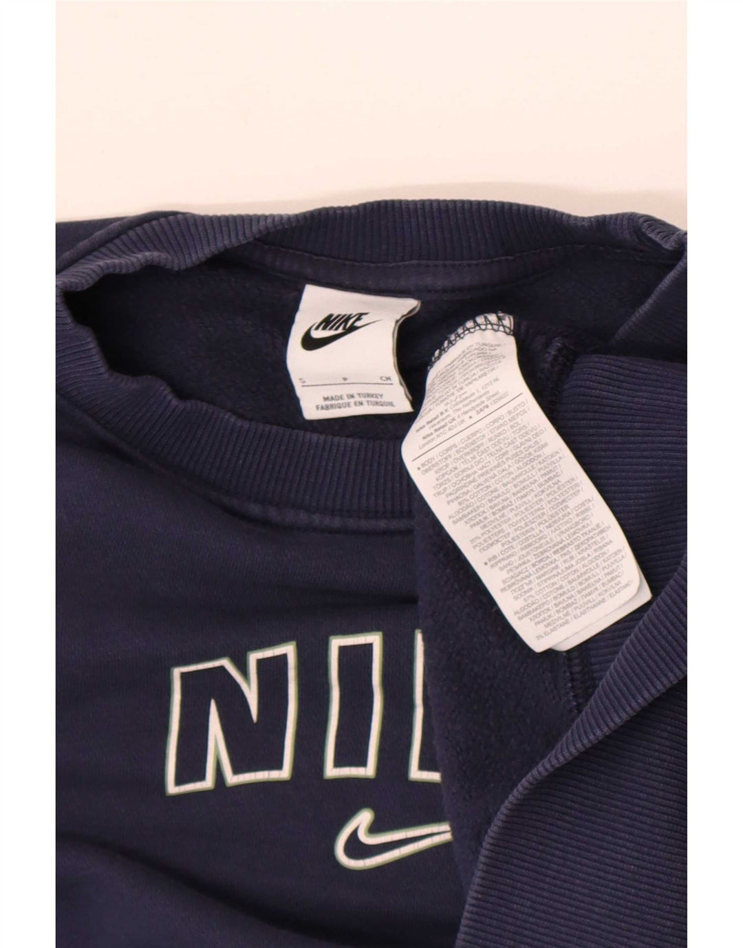 Damska bluza dresowa Nike Oversized Crop Graphic, UK 10, mała, granatowa