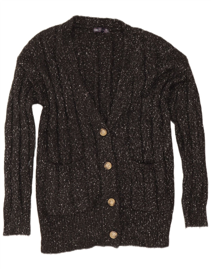 Marks & Spencer Damski sweter oversize UK 16, duży, szary, nakrapiany