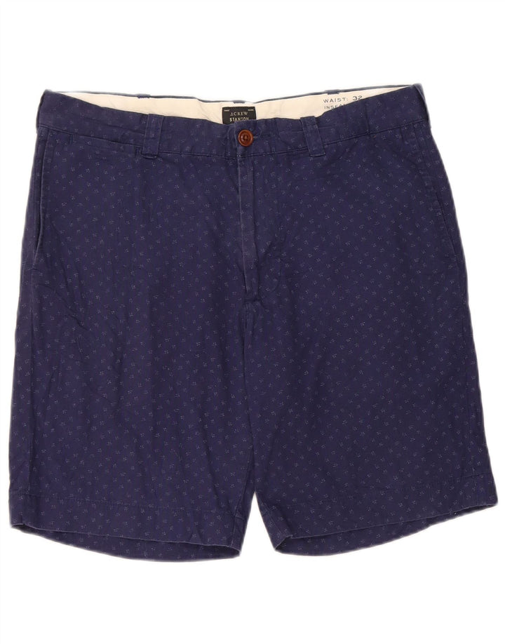 Męskie spodenki J. CREW Stanton Chino W32 Średni granatowy, bawełniany w cętki